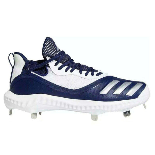 Adidas Icon V Bounce Baseball Cleats Metal Mens Size 16 White, Blue Iced Out