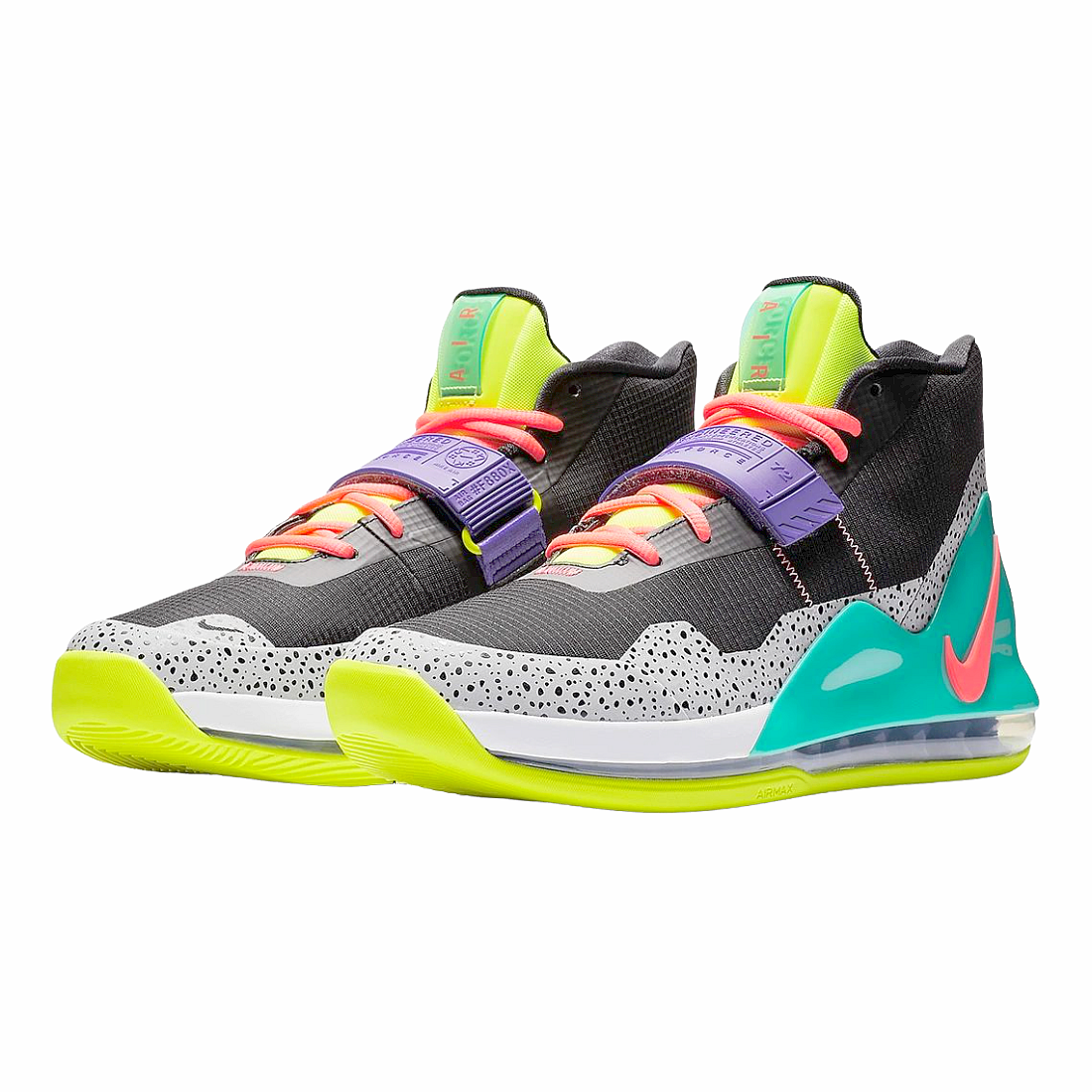 Nike Air Force Max Multi Color Black Hot Punch Volt Green AR0974005 Size 11 New
