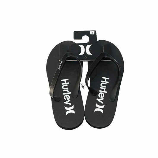 Hurley Flip Flop Sandals Black Thong Beach Casual Pool Slides Men's Size 8