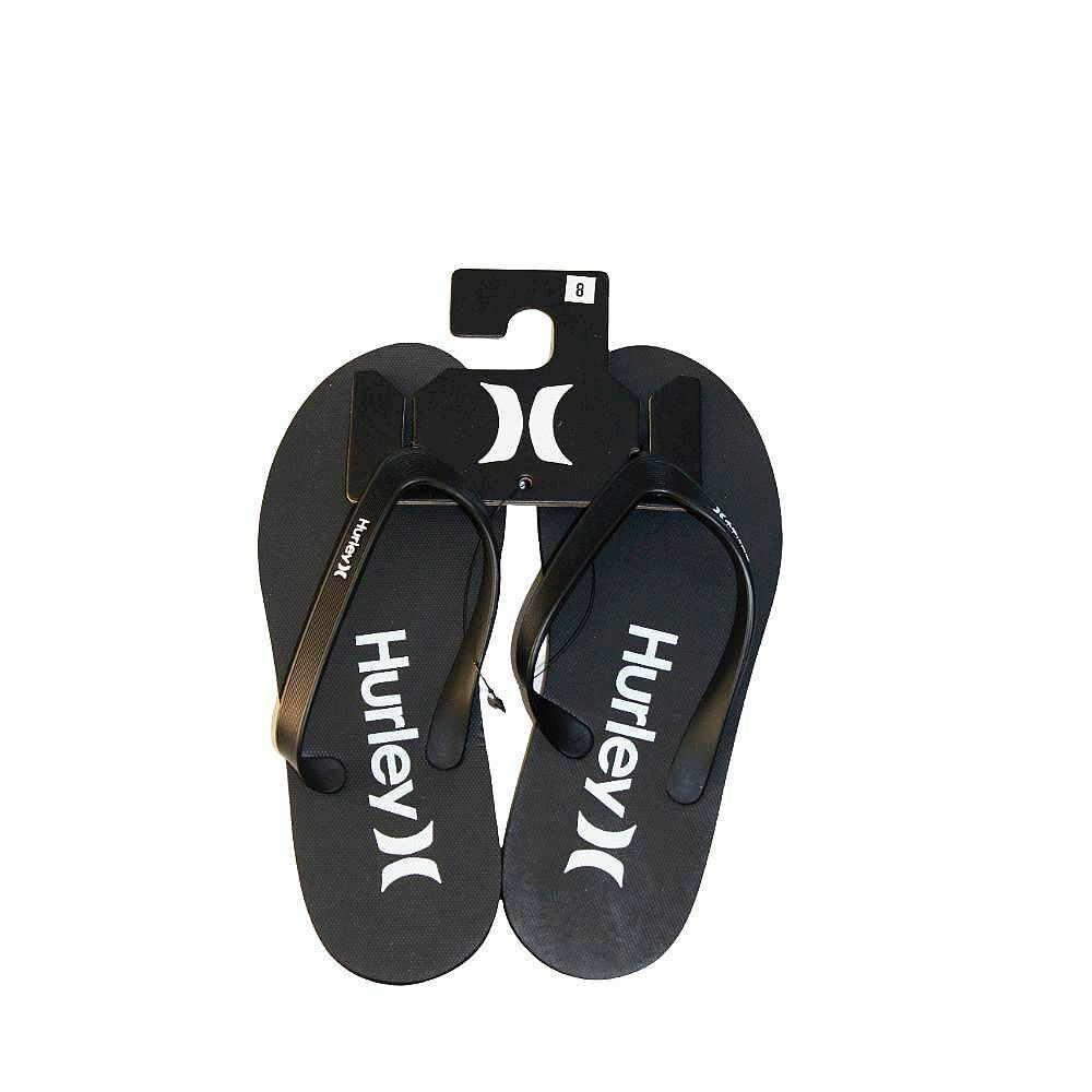 Hurley Flip Flop Sandals Black Thong Beach Casual Pool Slides Men's Size 8