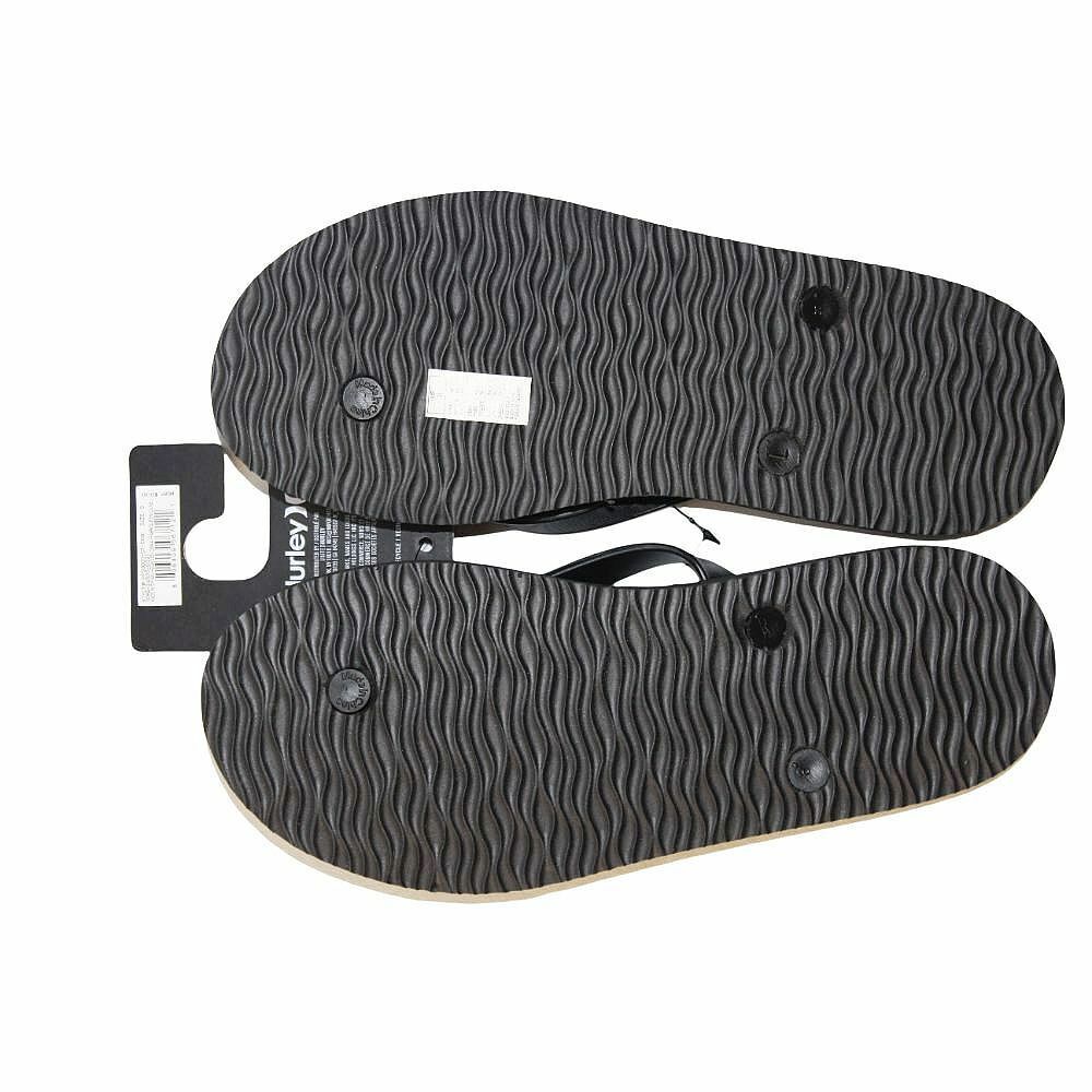 Hurley Flip Flop Sandals Black Thong Beach Casual Pool Slides Men's Size 8